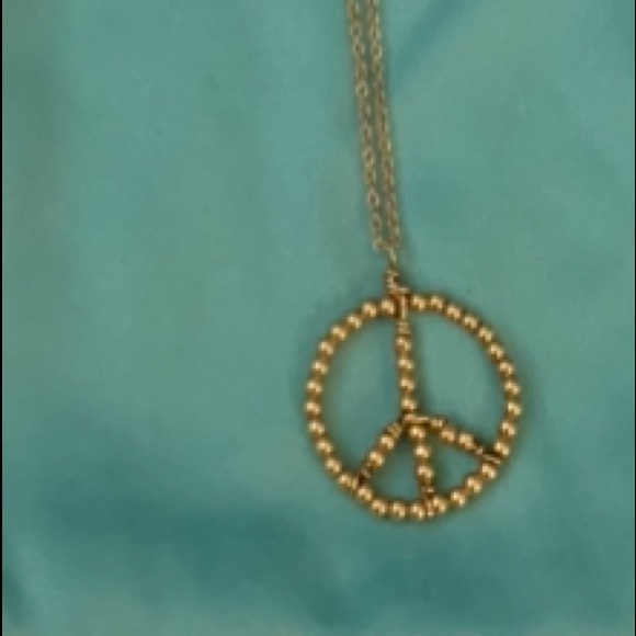 Vintage Handmade Peace Sign Necklace - Picture 2 of 2